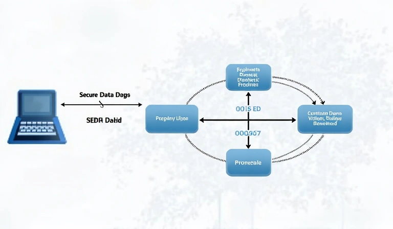 Datenfluss-Diagramm, das die sichere Verarbeitung von Website-Besucherdaten zeigt