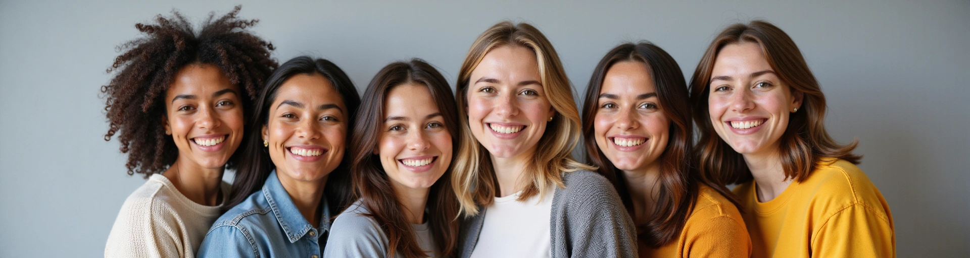 Gruppe glücklicher, gesunder Menschen, die Erfolg und Wohlbefinden symbolisieren